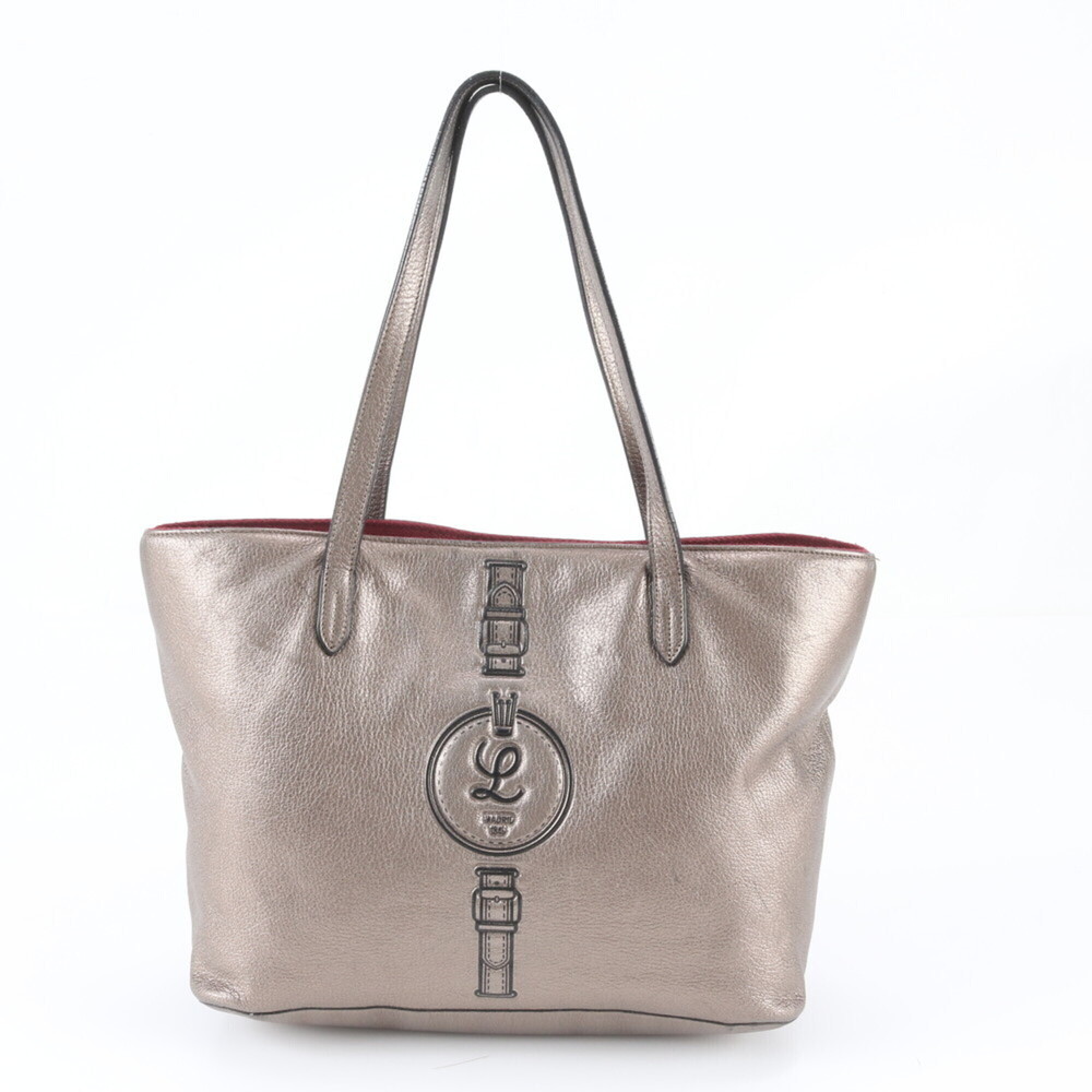 Loewe Belt Pattern Metallic Leather Tote Bag Shoulder Handbag for Women